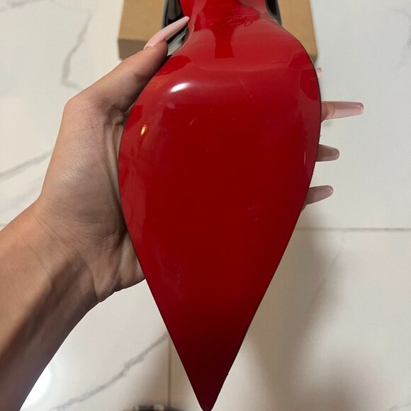 Christian Louboutin Women's Miss Z 100mm Black Patent Pumps - Picture 4 of 9